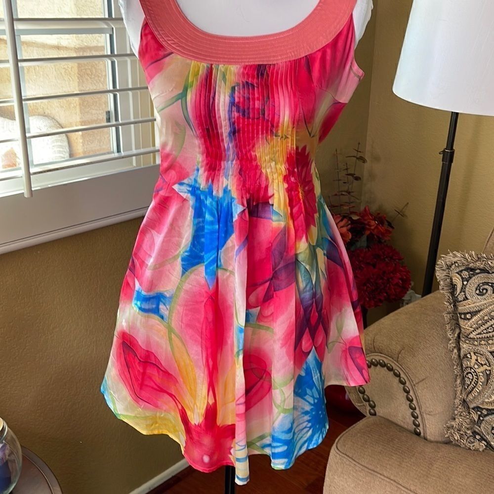 Bloomsbury Silk Pleated Dress, SZ